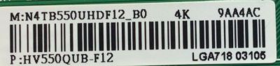 T-CON PARA TV SKYWORTH ((ANDROID)) / NUMERO DE PARTE N4TB550UHD / N4TB550UHDF12_B0 / HV550QUB-F12 / HV550QUB-F84/H84 / HV550QUB-H10 / E365101 / PANEL RDL550WY (BD0-200) / MODELO 55UC6200 - Imagen 2